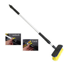 brosse de nettoyage de voiture avec long manche et poils doux avec interrupteur d&#39;eau